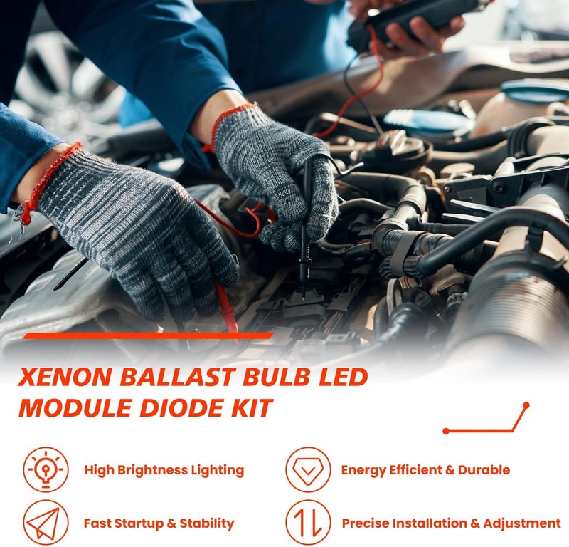 YDMON Xenon Ballast Bulb LED Module Diode Kit, Compatible with B-M-W 5 Series 528i 535i 550i M5 2014 2015 2016, Replaces Part 63117355073 63117318327 63117343876 - Image 4